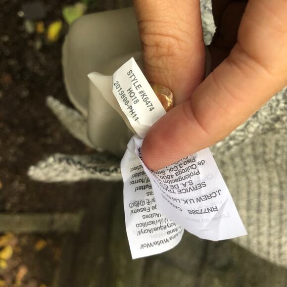 J. Crew Metallic Tweed Fringe Sheath Grey Velvet Banded Waist Knee Length 6 - Picture 11 of 12